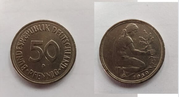 50 PFENNIG  AÑO 1950