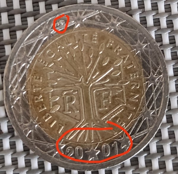 Moneda 2€ Francia  2001