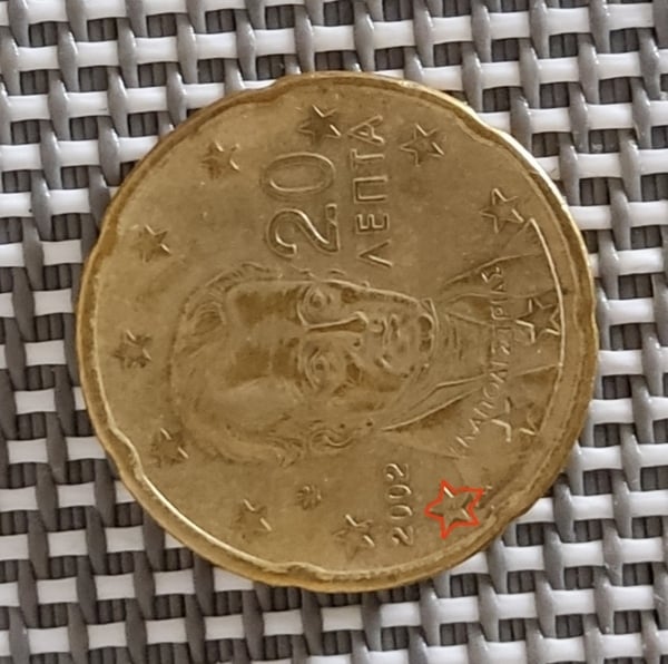 Moneda 20 cent.€ Grecia 2002