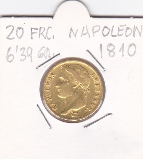 20 FRANCOS ORO  NAPOLEON 1810 EBC