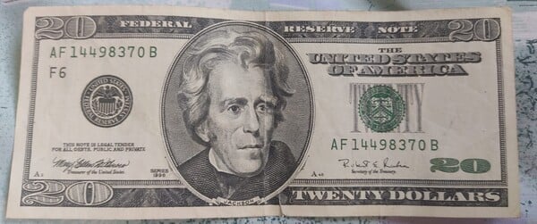 1 billetes 20 dolares USA series 1996
