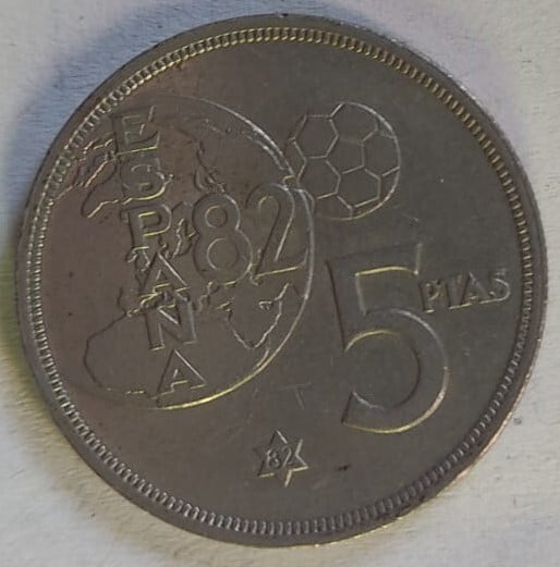 Moneda 5 pesetas Mundial España 1982