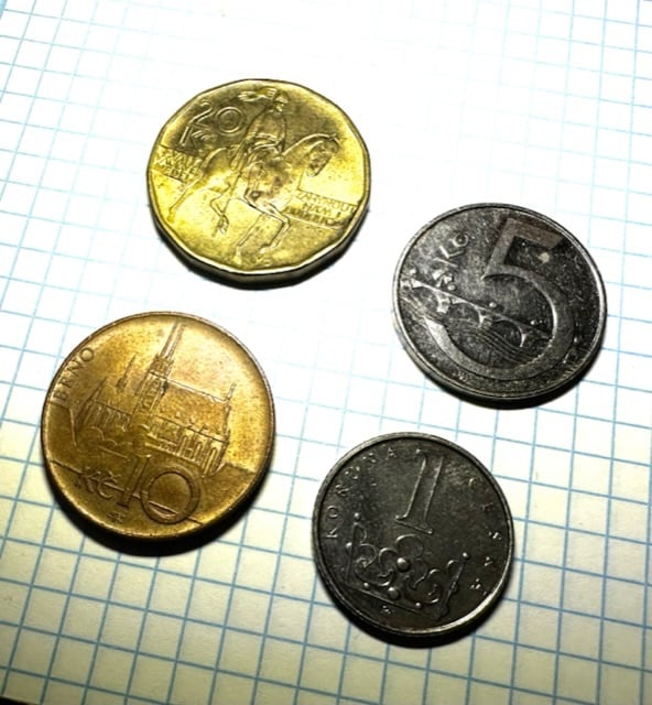 Monedas Rep.Checa (1,5,10 y 20 korun)