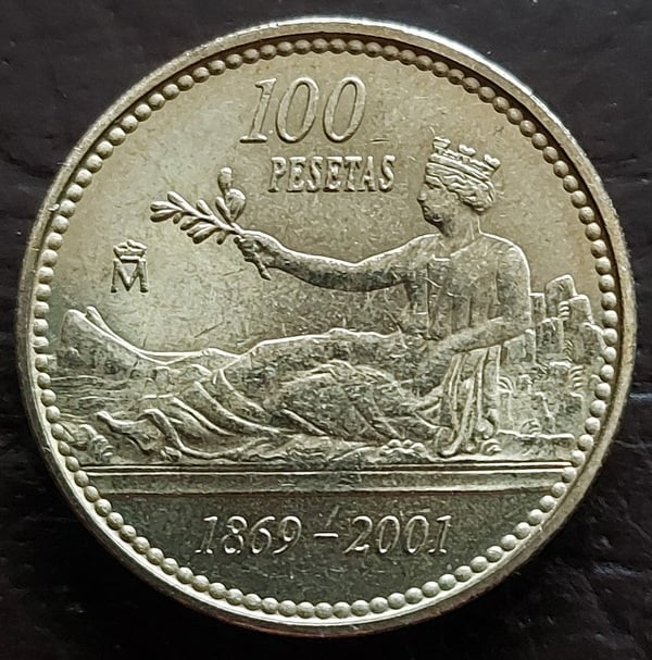 Moneda 100 Pesetas España 2001