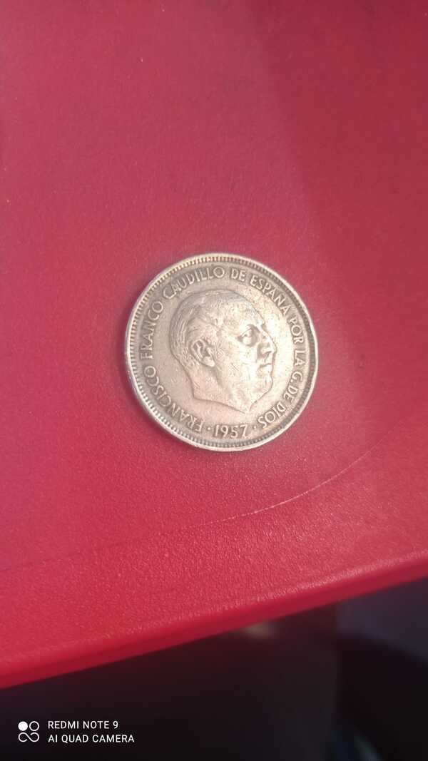 Moneda 25 pesetas 1957
