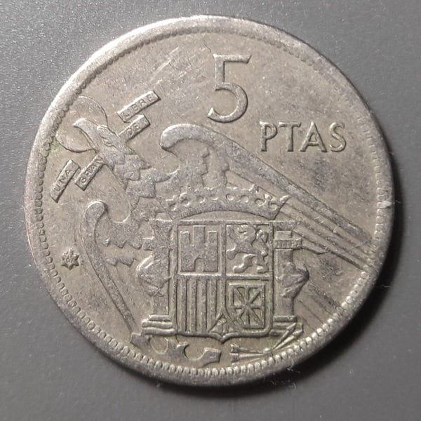 Error 5 pesetas 1957*69