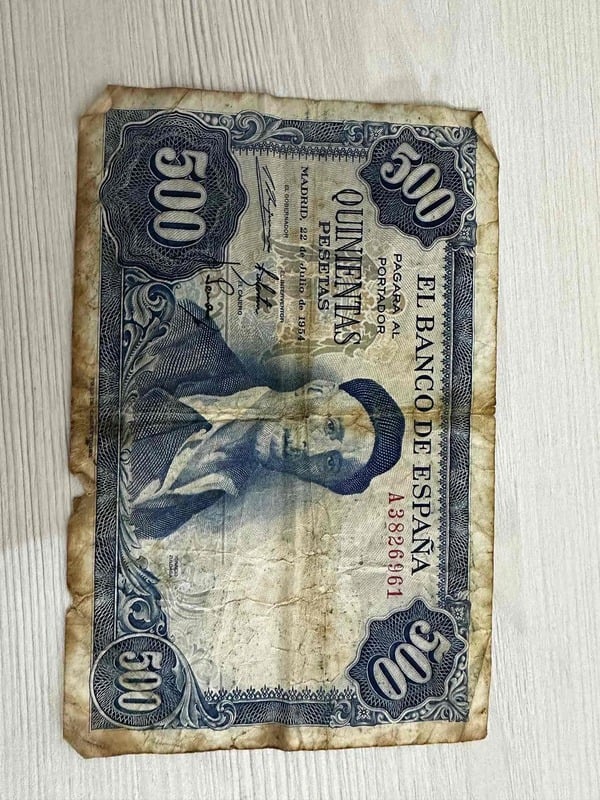 Billete 500 pesetas Ignacio zuloaga