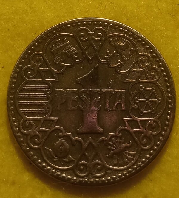 Moneda antigua españa 1944 (1 peseta )