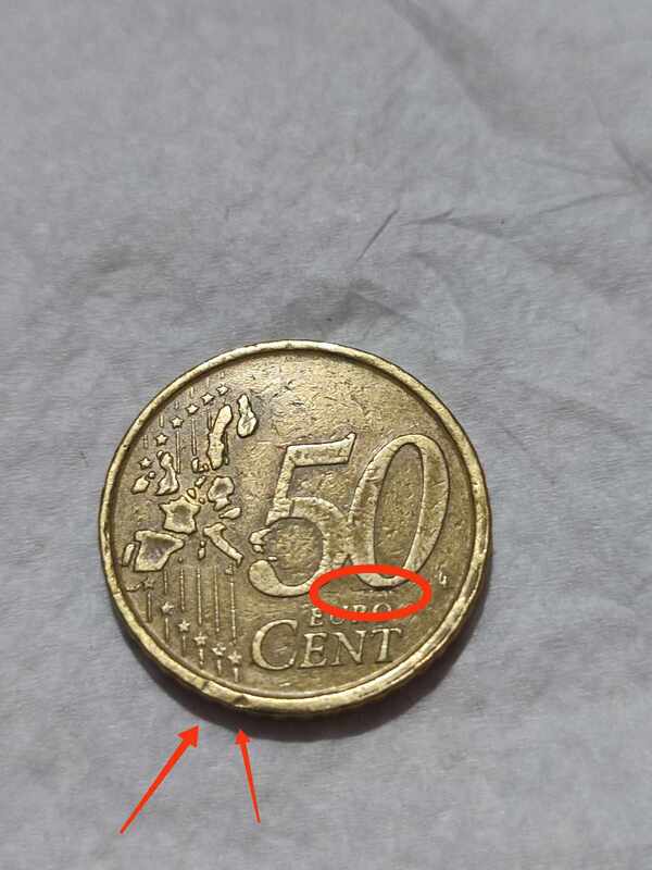 Moneda de 50 céntimos de España de Cervantes del año 2001