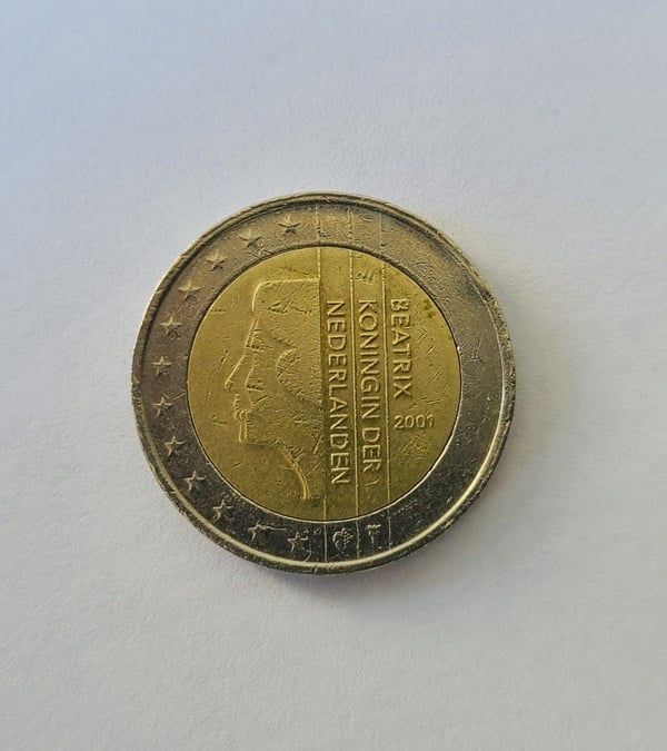 Moneda 2 € 2001 Países Bajos Beatrix Koningin Der Nenderlanden