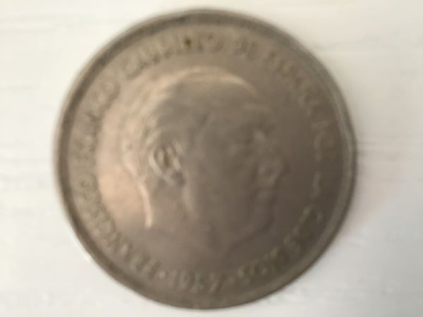 25 pesetas 1957 estrella 70