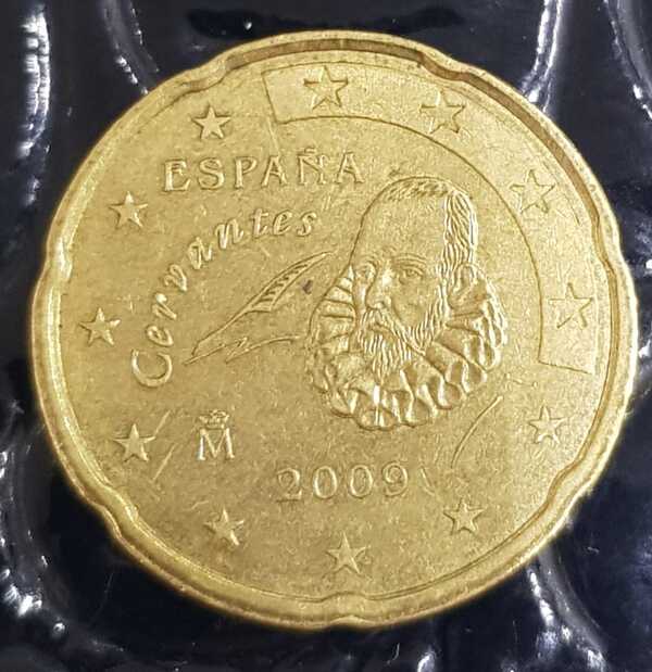 20 cent euro 2009 España error doble acuñación