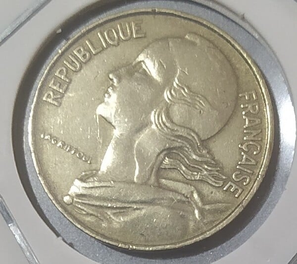 moneda francia 10 centimos 1965