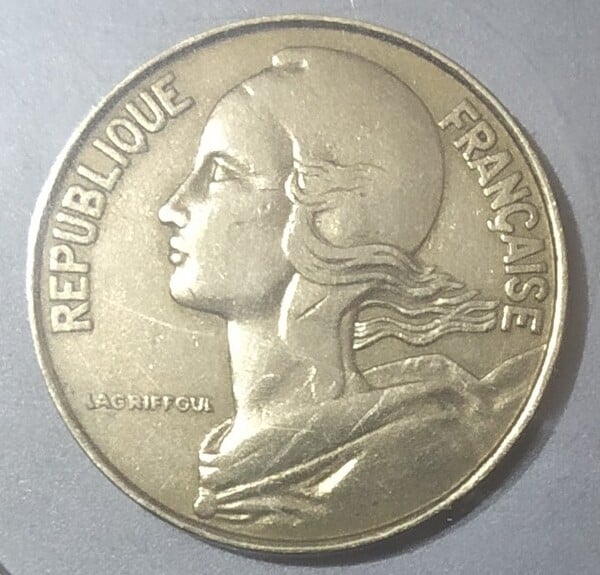 moneda francia 10 centimos 1962