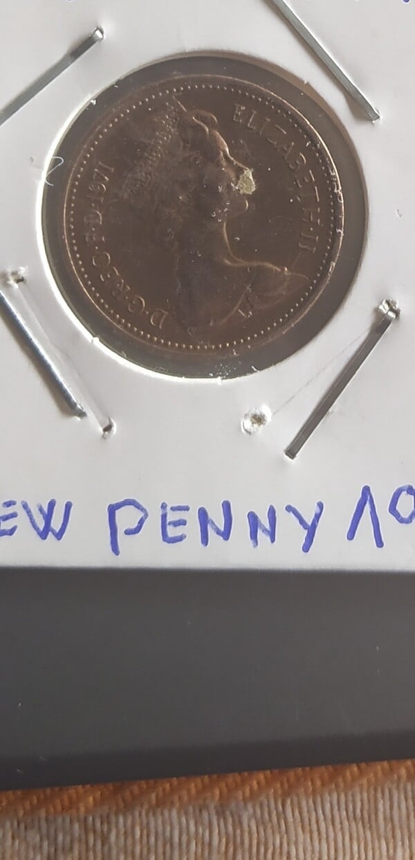 moneda francia 1 NEW PENNY 1971