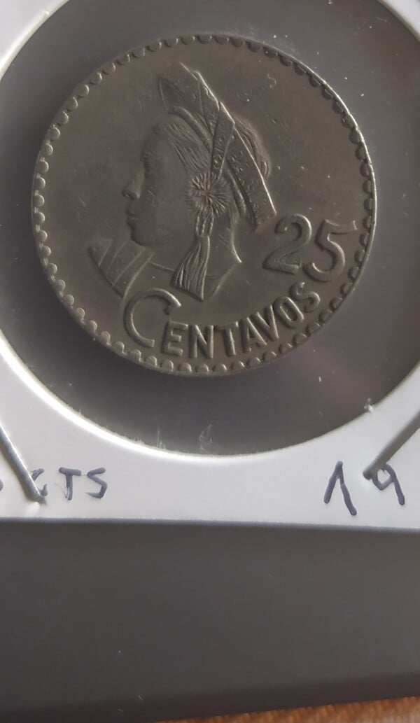 moneda GUATEMALA 25 CENTIMOS 1969