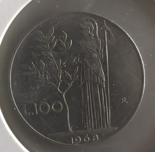 moneda ITALIA 100 LIRES 1968