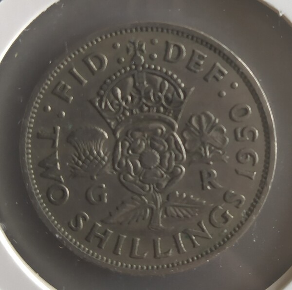moneda INGLATERRA TWO SHILLINGS 1950