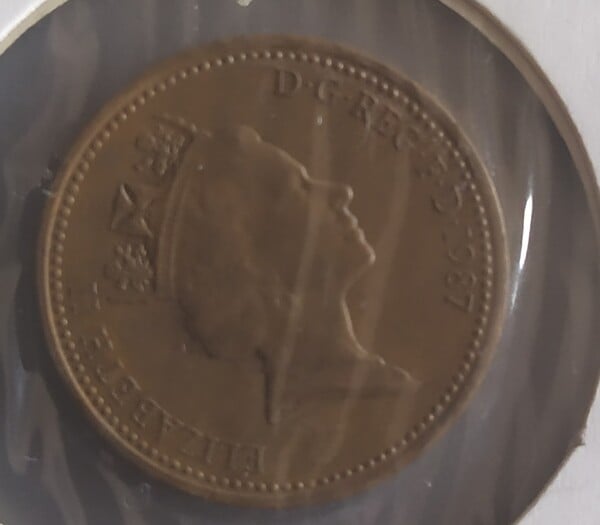 moneda INGLATERRA ONE PENNY 1987