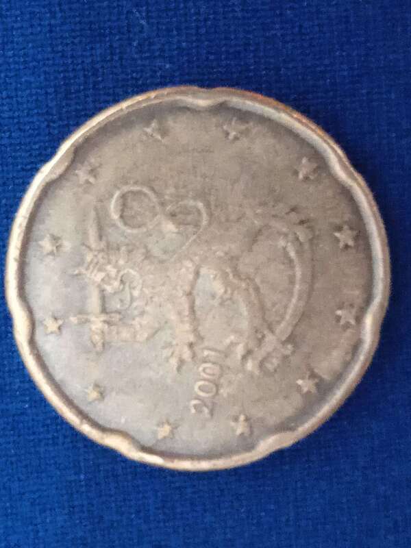 Moneda 20 céntimos de euro Finlandia. 1999
