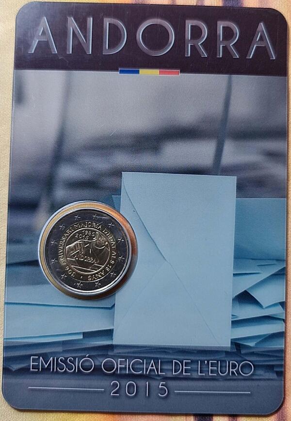 Andorra 2015 2€ Mayoría edad coincard
