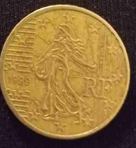 Moneda 50 cm Francia 1999