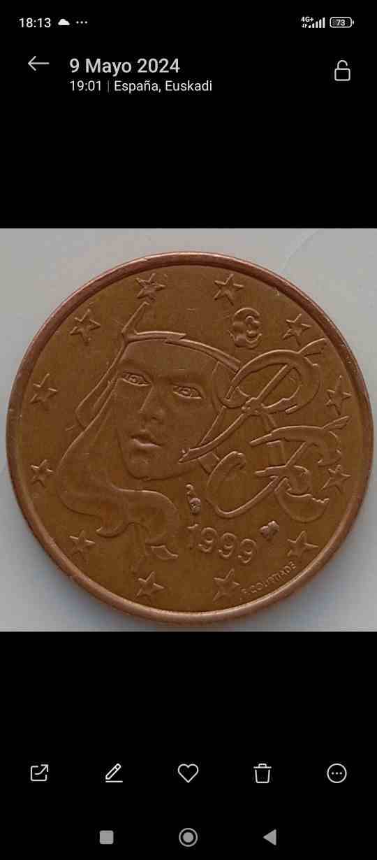 France, 5 Cent 1999