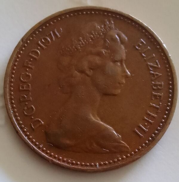 1 new Penny de l año 1971 del reino unidos
