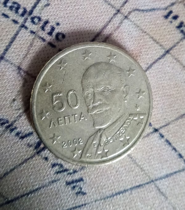 Moneda Grecia 50 céntimos 2002