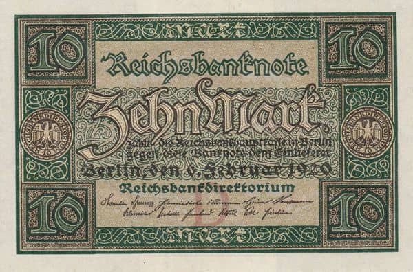 10 Mark Reichsbanknote