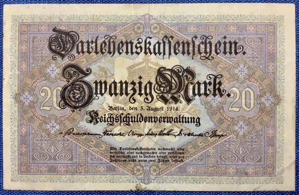 20 Mark Darlehenskassenschein