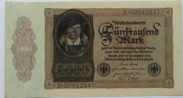 5000 Mark Reichsbanknote