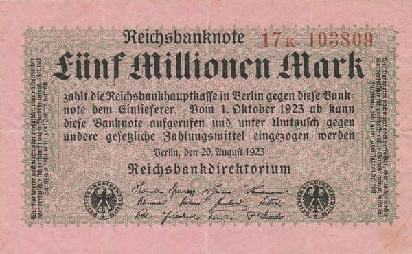 5000000 Mark Reichsbanknote