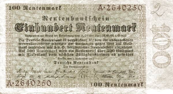 100 Rentenmark Rentenbank