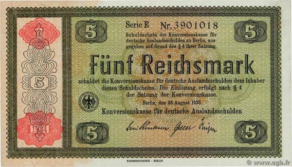5 Reichsmark Konversionskasse