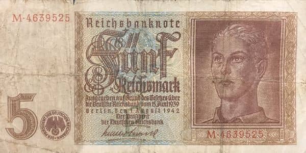 5 Reichsmark Reichsbanknote