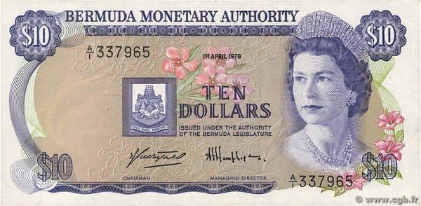 10 Dollars Elizabeth II Monetary Authority