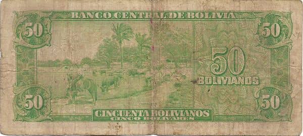 50 Bolivianos 5 Bolivares - Ley 20.12.1945