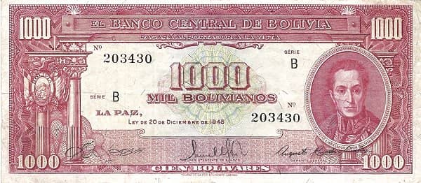 1000 Bolivianos