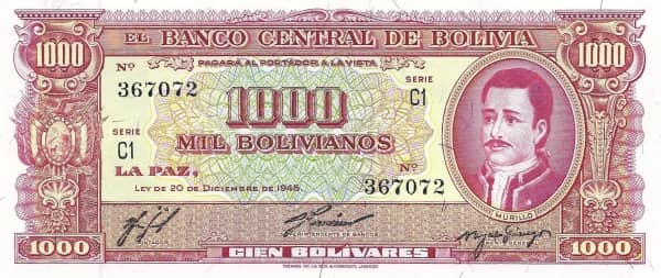 1000 Bolivianos