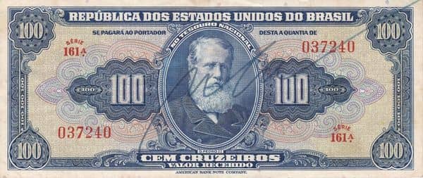 100 Cruzeiros Autographed