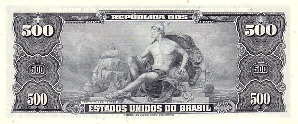 50 centavos (Sobre impreso en billete de 500 cruzeiros)