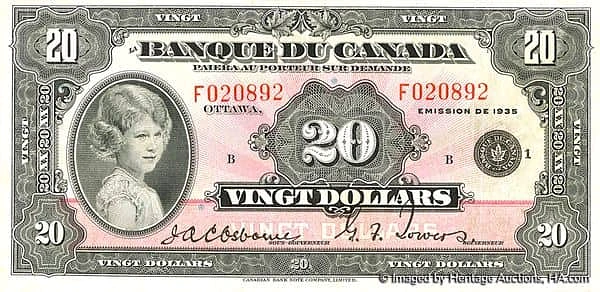 20 Dollars French