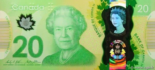 20 Dollars Queen Elizabeth II