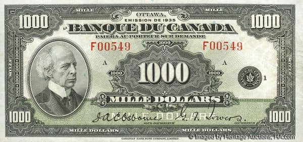 1000 Dollars French