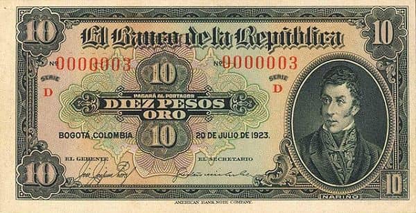 10 Pesos Oro