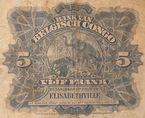 5 Francs Elizabethville