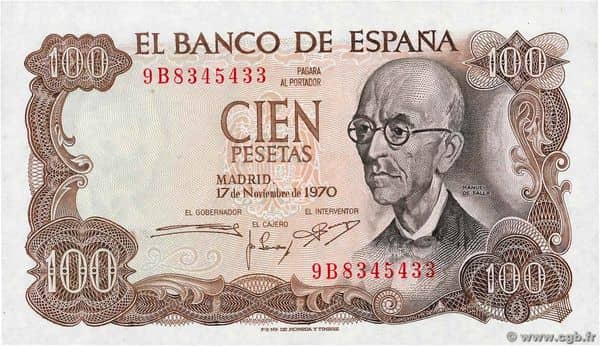 billete 100 pesetas