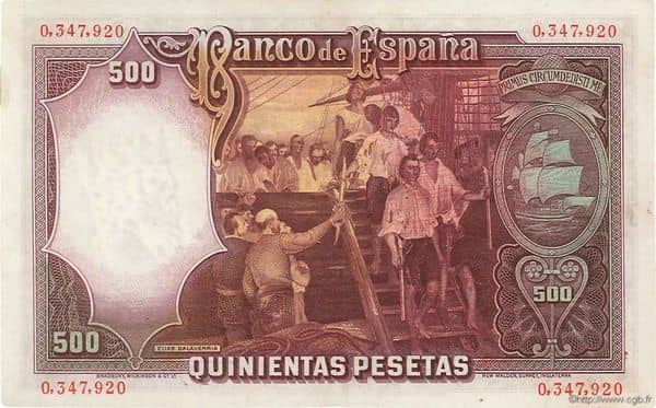 500 Pesetas (Juan Sebastián Elcano)