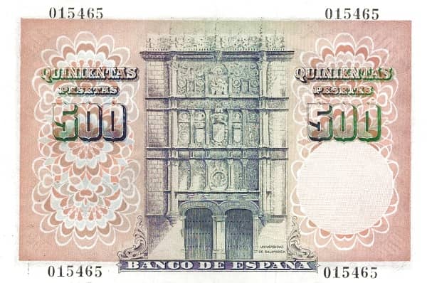 500 Pesetas (Francisco de Vitoria)